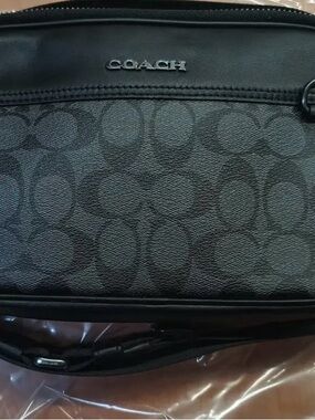 Coach Black Signaturer Jacquard Crossbody Bag